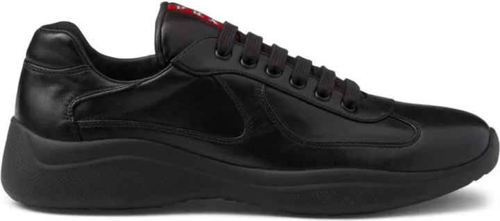 Prada America'S Cup Leather Sneakers