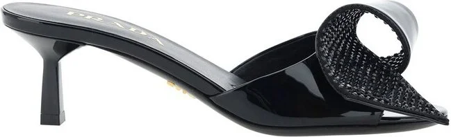 Prada Bow-Detailed Slip-On Sandals