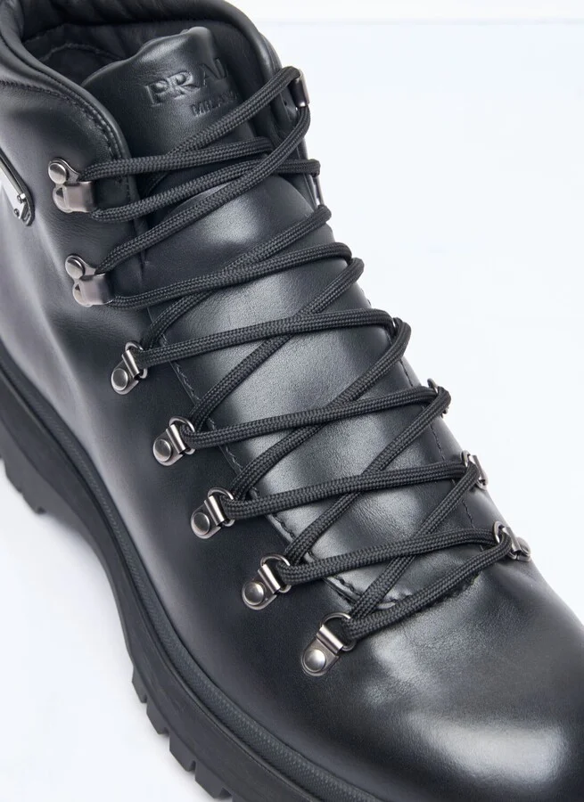 Prada Brixxen Lace-up Boots - Man Boots Black Uk - 10 - Image 2