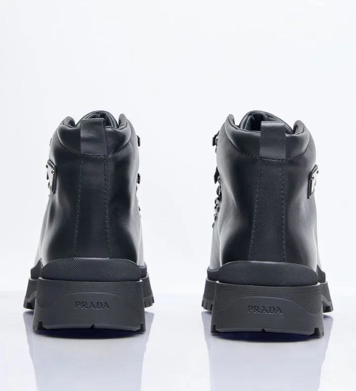 Prada Brixxen Lace-up Boots - Man Boots Black Uk - 10 - Image 5