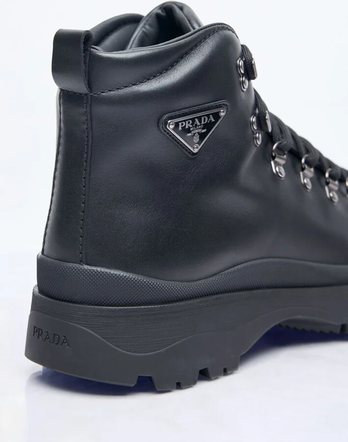 Prada Brixxen Lace-up Boots - Man Boots Black Uk - 10 - Image 6