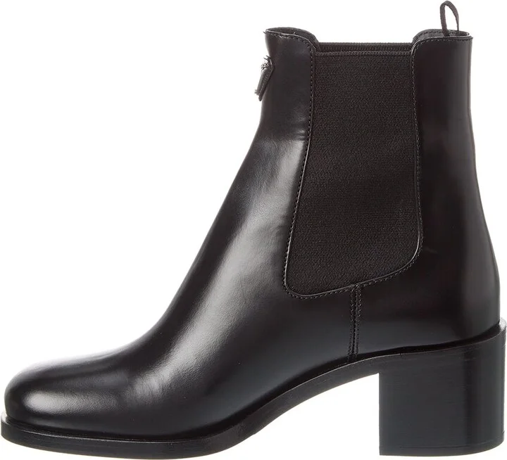Prada Brushed Leather Bootie - Image 2