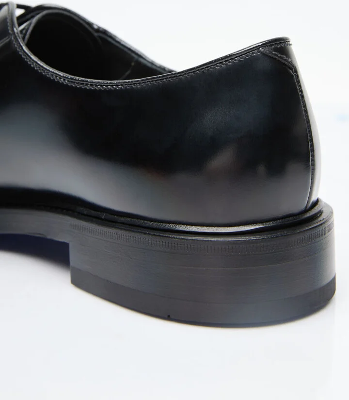 Prada Brushed Leather Lace-up Shoes - Man Lace Ups Black Uk - 12 - Image 6