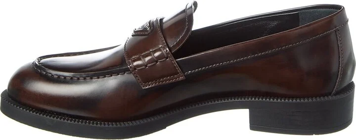 Prada Brushed Leather Loafer - Image 2