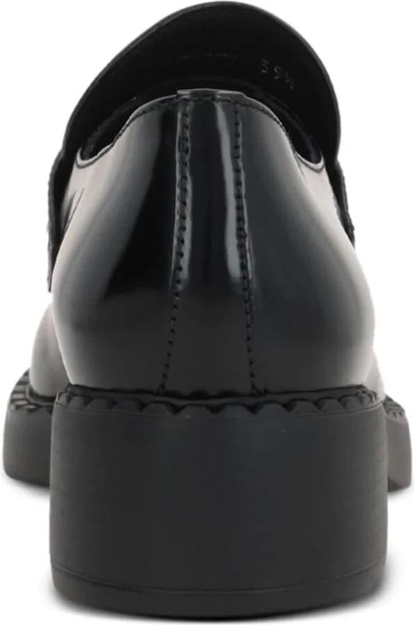 Prada Brushed Leather Loafers - Image 3