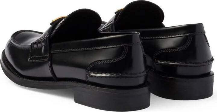 Prada Brushed Leather Loafers - Image 4