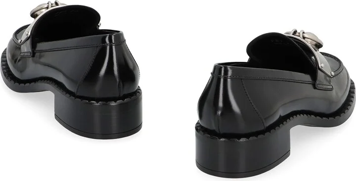 Prada Brushed Leather Loafers - Image 4
