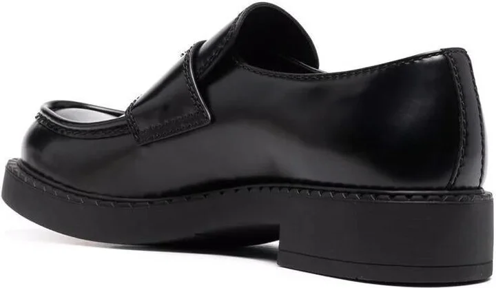 Prada Brushed Leather Loafers - Image 3