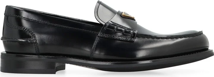 Prada Brushed Leather Loafers - Image 2