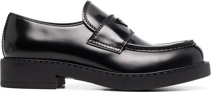 Prada Brushed Leather Loafers
