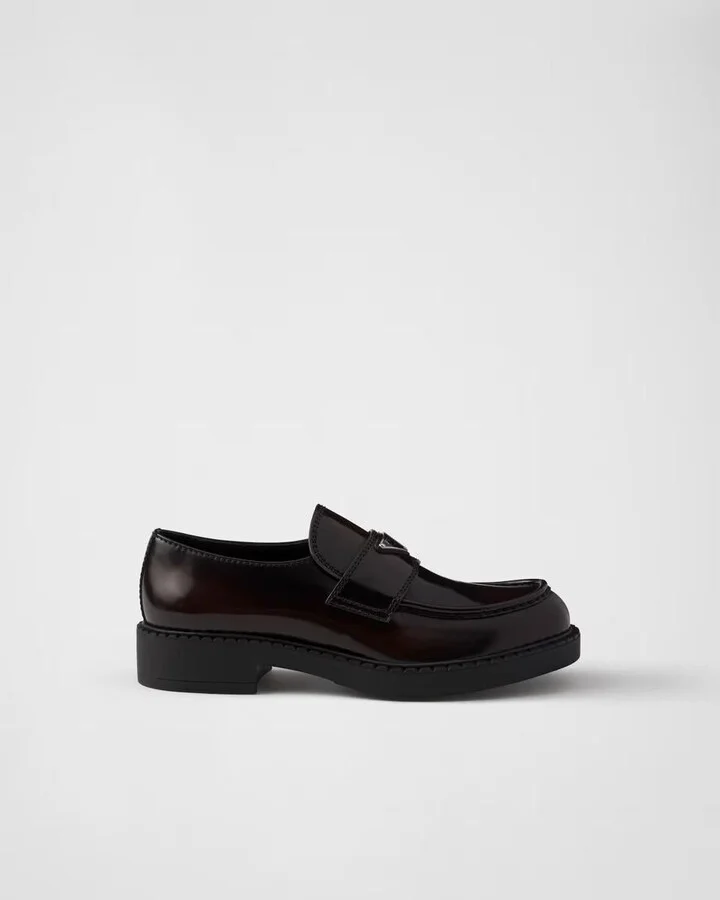 Prada Brushed Leather Loafers