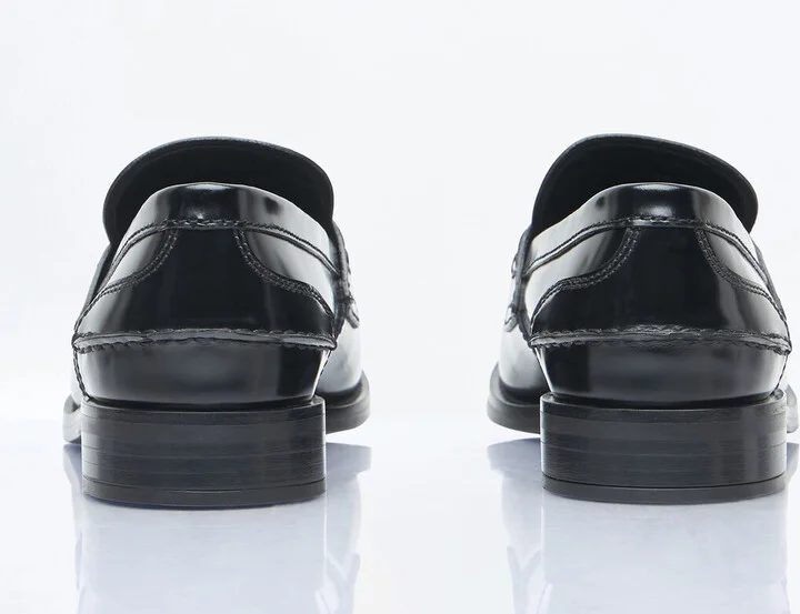 Prada Brushed Leather Loafers - Woman Loafers Black Eu - 40 - Image 5