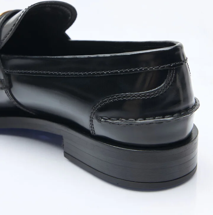 Prada Brushed Leather Loafers - Woman Loafers Black Eu - 40 - Image 6