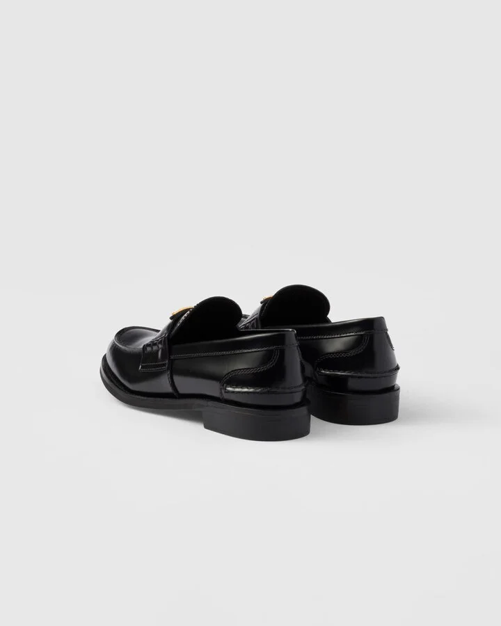Prada Brushed Leather Lofers - Image 4