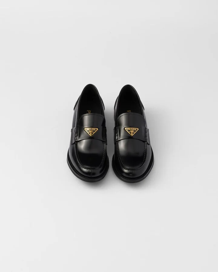 Prada Brushed Leather Lofers - Image 5