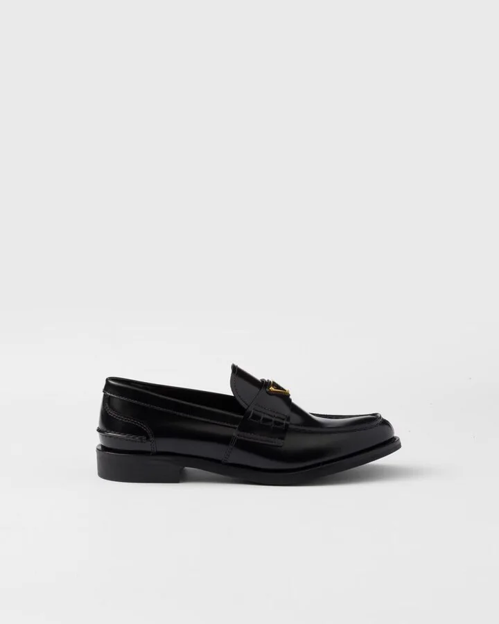 Prada Brushed Leather Lofers