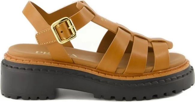 Prada Buckle-Fastened Cage Sandals