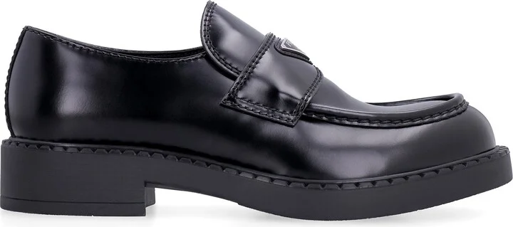 Prada Chocolate Leather Loafers - Image 2