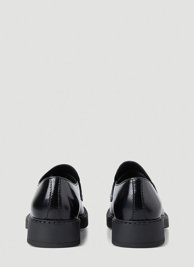 Prada Chocolate Loafers - Man Slip Ons Black Uk - 09 - Image 4