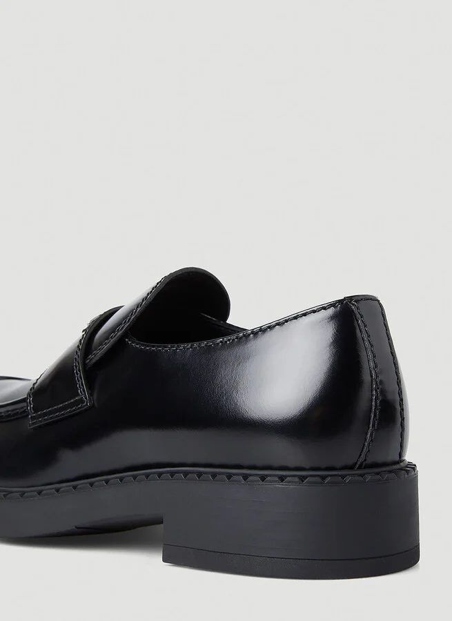 Prada Chocolate Loafers - Man Slip Ons Black Uk - 09 - Image 5