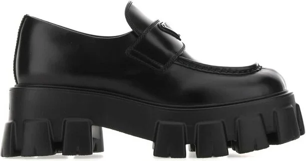 Prada Chunky Sole Penny Bar Loafers