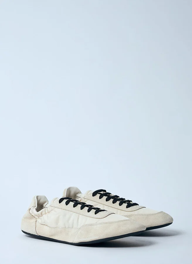 Prada Collapse Re-nylon And Suede Sneakers - Woman Sneakers White Eu - 36 - Image 2