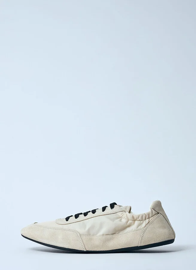 Prada Collapse Re-nylon And Suede Sneakers - Woman Sneakers White Eu - 36 - Image 4