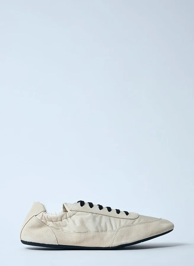 Prada Collapse Re-nylon And Suede Sneakers - Woman Sneakers White Eu - 36