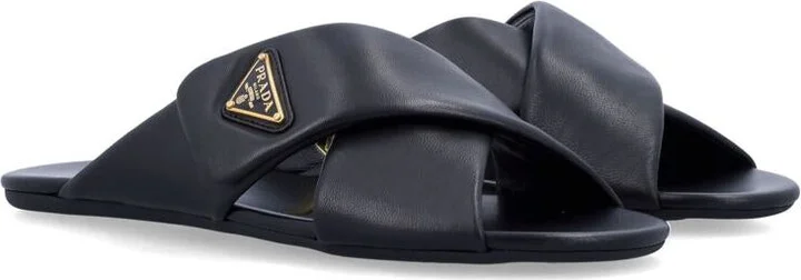 Prada Criss-Cross Logo Slides - Image 2