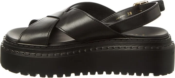 Prada Crisscross Leather Sandal - Image 2