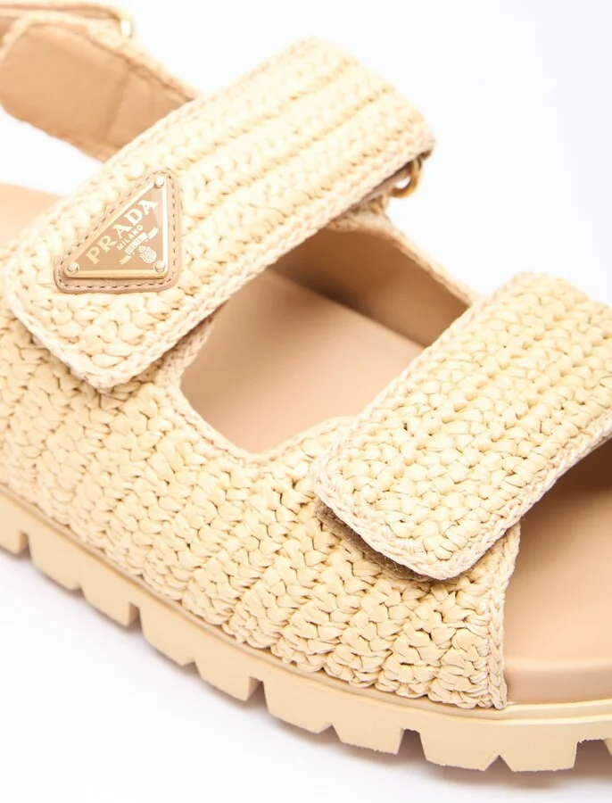 Prada Crochet Sandals - Woman Sandals Beige Eu - 37 - Image 2