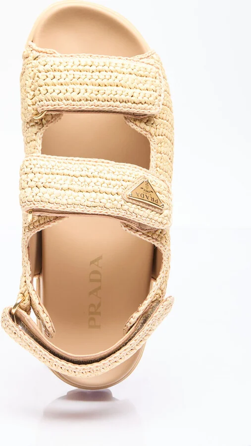 Prada Crochet Sandals - Woman Sandals Beige Eu - 37 - Image 7