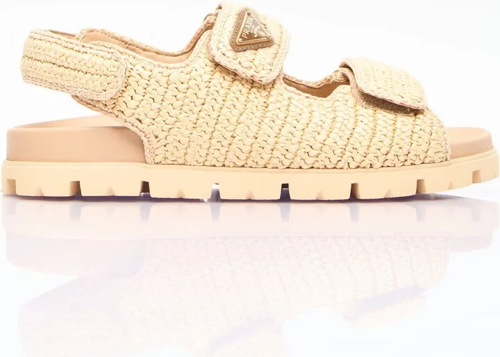 Prada Crochet Sandals - Woman Sandals Beige Eu - 37
