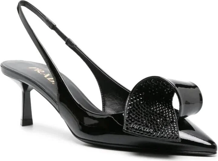 Prada Decollete Vernice E Crystal Shoes - Image 2