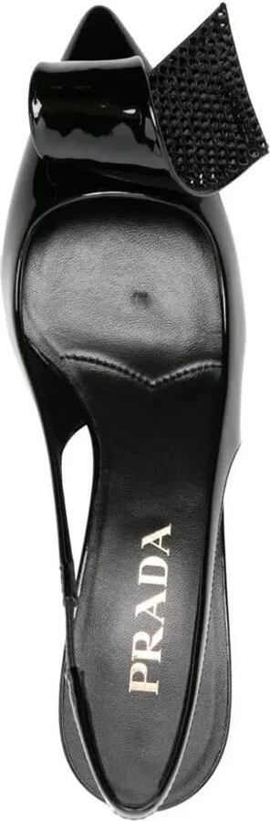 Prada Decollete Vernice E Crystal Shoes - Image 4