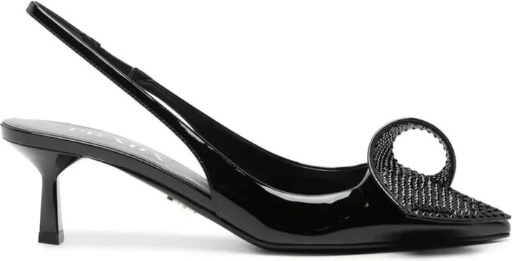 Prada Decollete Vernice E Crystal Shoes