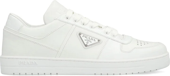 Prada Downtown Leather Low-Top Sneakers - Image 2