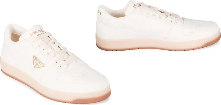 Prada Downtown Leather Sneakers - Image 3