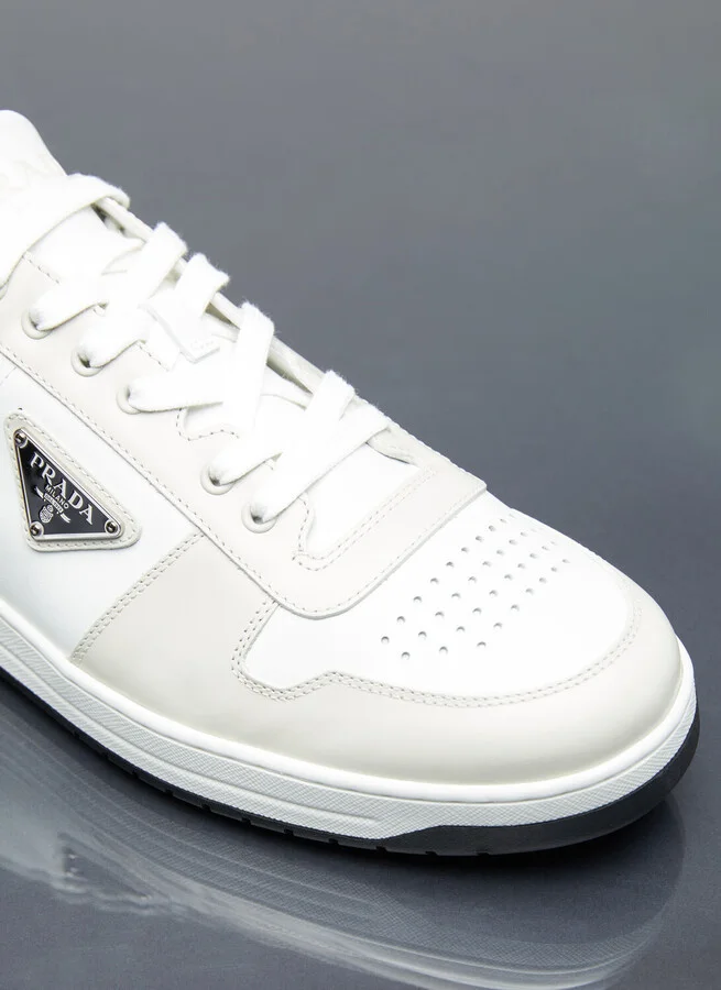 Prada Downtown Leather Sneakers - Man Sneakers Beige Uk - 12 - Image 2