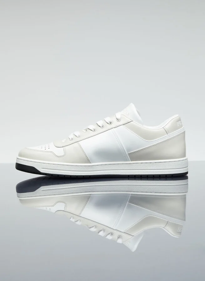 Prada Downtown Leather Sneakers - Man Sneakers Beige Uk - 12 - Image 4