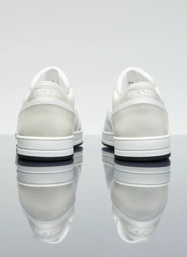 Prada Downtown Leather Sneakers - Man Sneakers Beige Uk - 12 - Image 5