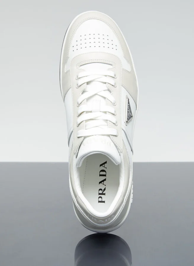 Prada Downtown Leather Sneakers - Man Sneakers Beige Uk - 12 - Image 7