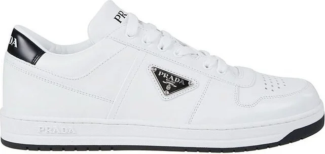 Prada Downtown Logo Plaque Low-Top Sneakers