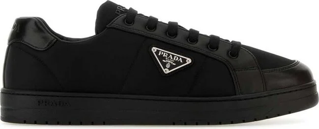 Prada Downtown Triangle-Logo Lace-Up Sneakers