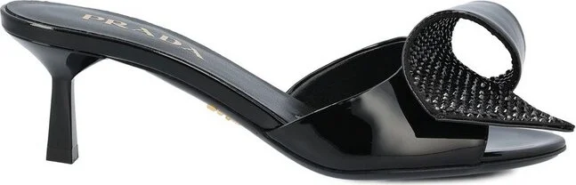 Prada Embellished Slip-On Sandals
