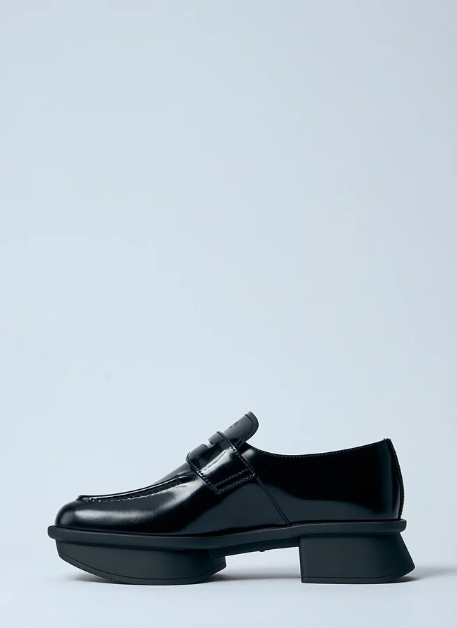 Prada Equal Brushed Leather Loafers - Woman Loafers Black Eu - 38 - Image 4