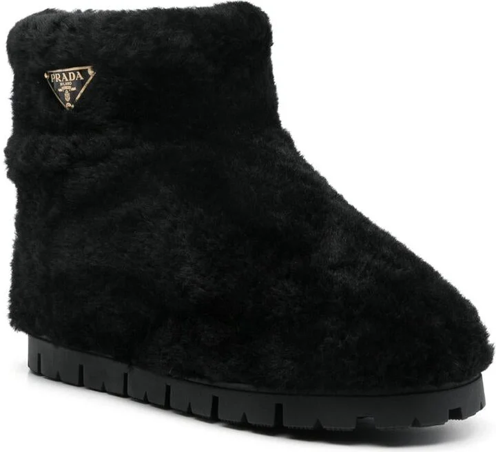 Prada Faux-Shearling Boots - Image 2