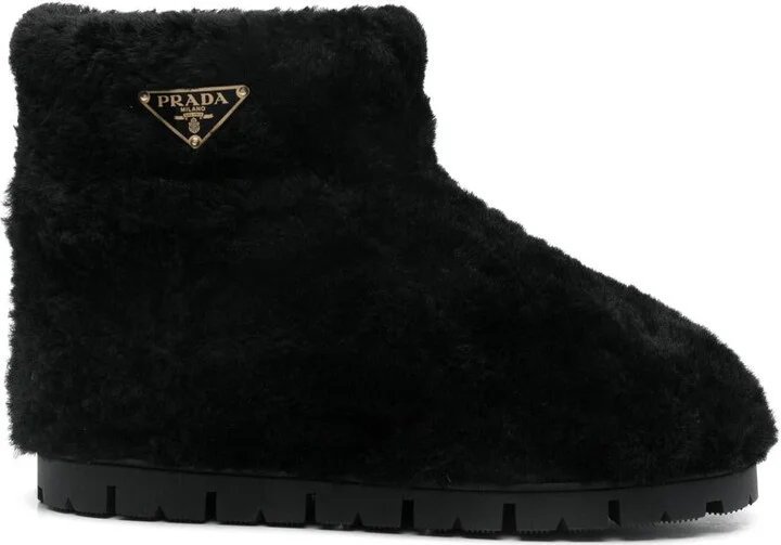 Prada Faux-Shearling Boots