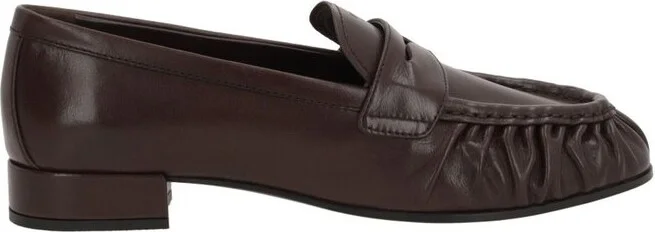 Prada Gathered Penny Loafers