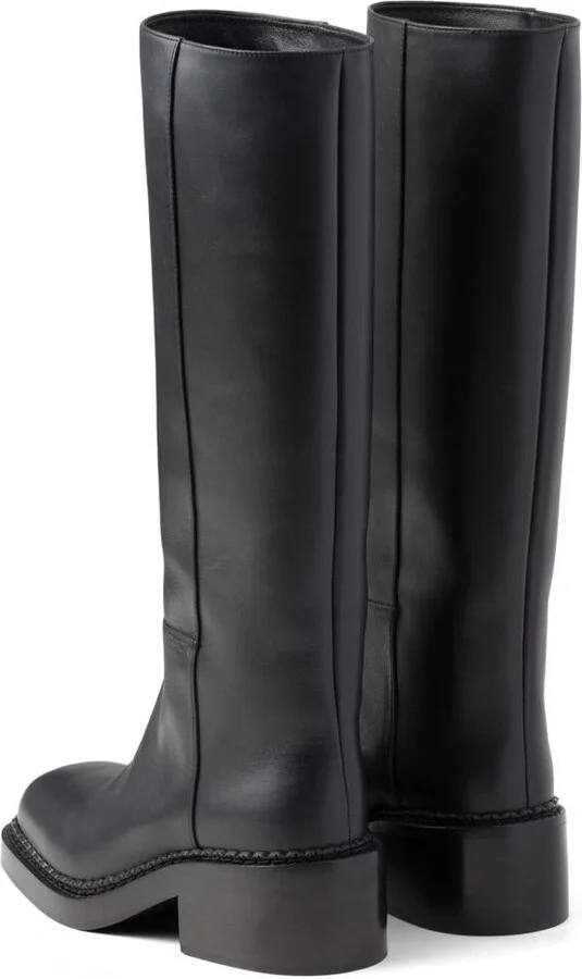 Prada Knee-High 55Mm Leather Boots - Image 3